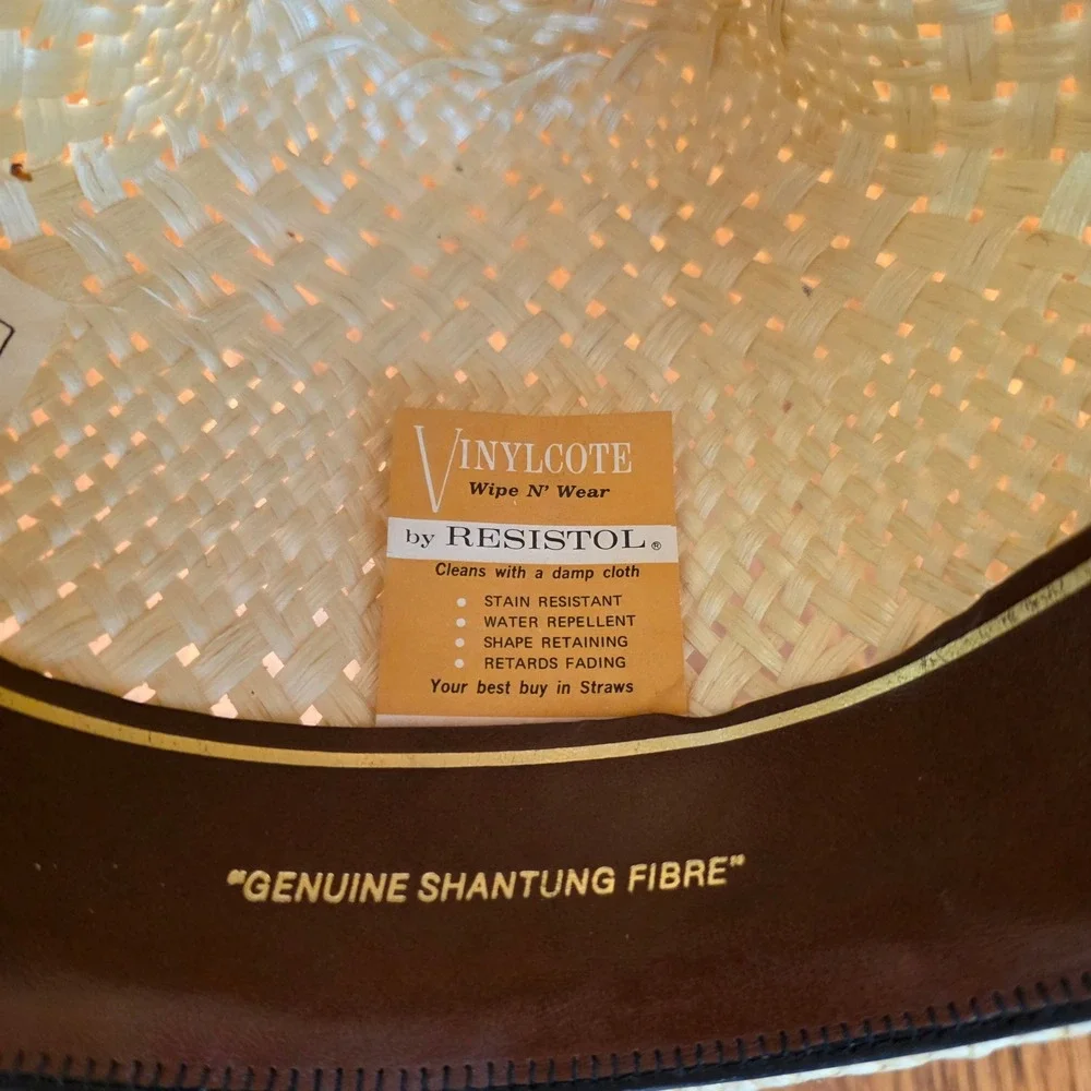 Resistol Hawkeye Straw Cowboy Hat Natural Poly Hemp Made in Texas USA S7061 - Picture 7 of 14